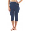 Dámské legíny Gina dámské Capri s vysokým pasem sportovní bezešvé klasické jednobarevné ECO Bamboo Sport 95038P černé