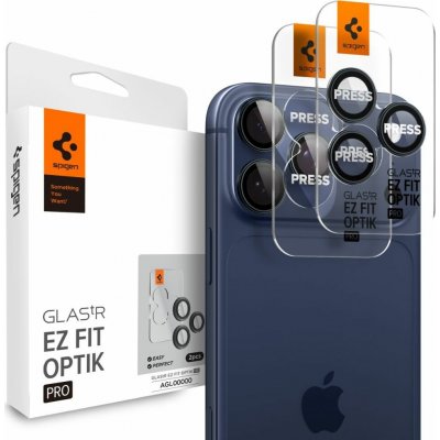 Spigen Glass tR EZ Fit Optik Pro 2 Pack, blue titanium - iPhone 15 Pro/15 Pro Max AGL07164 – Zboží Živě