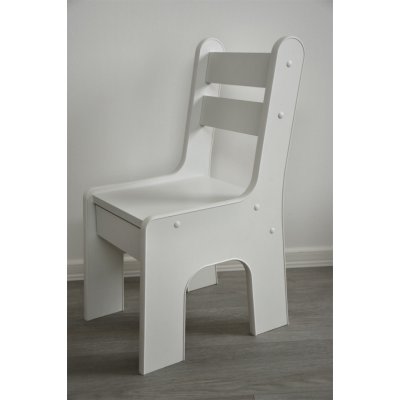 Vingo bílá židlička s šuplíkem