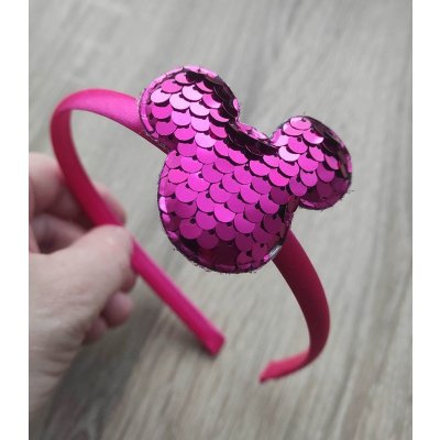 ČELENKA DO VLASŮ S MAŠLIČKOU A UŠIMA Mickey Mouse MINNIE ZELENO-FIALOVÁ – Sleviste.cz