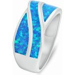 Brilio Silver stříbrný prsten s modrým opálem RI130WB – Zboží Mobilmania