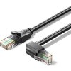 síťový kabel Vention IBWBK Cat.6 UTP, Downward Right Angle Ethernet Patch, 8m, černý