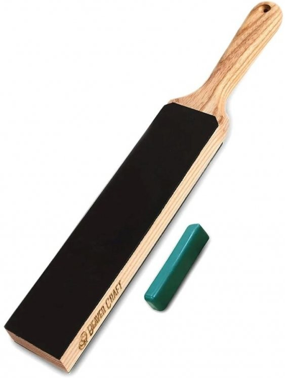 BeaverCraft obtahovací kůže Small Dual-Sided Leather Paddle Strop