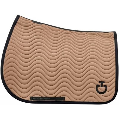 Cavalleria Toscana Podsedlová dečka Quilted Wave Jersey chocolate black