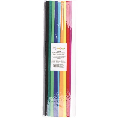 Krepový papír Gimboo - role 50 x 200 cm, mix barev, 10 ks – Zboží Mobilmania