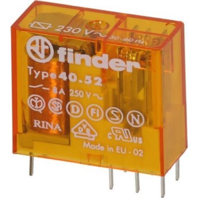 FINDER Relé 40.52.8.230.0000, 2P/8A, 230V AC 405282300000 – Zboží Mobilmania
