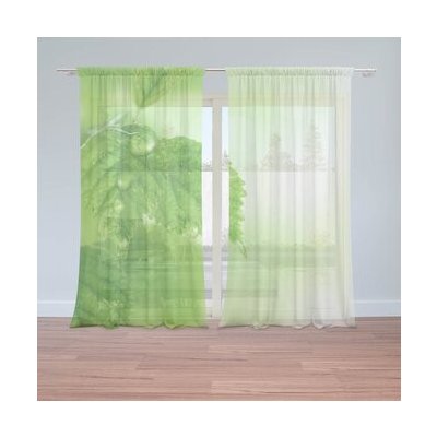 Sablio Záclony Listy 2: 2ks 150x250cm – Hledejceny.cz