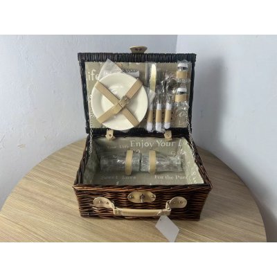 Gelis Piknikový koš pro 2 osoby čokoládový anglický vzor – Zboží Mobilmania