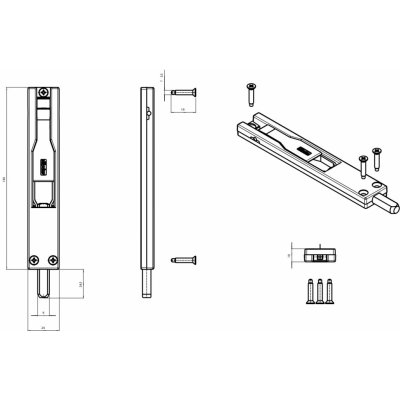 Fapim 3714 stříbrná zástrč do profilu 140x24x10 – Zboží Mobilmania
