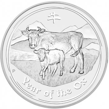 Stříbrná mince Lunární série II Rok Buvola 1 Oz