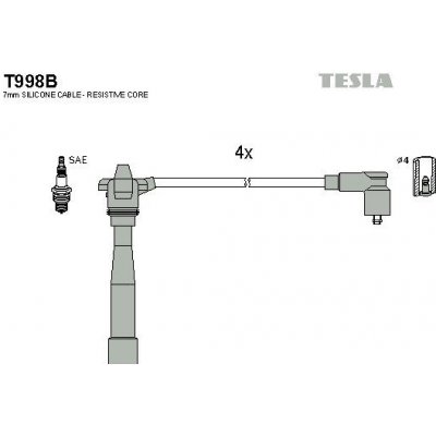 Sada kabelů pro zapalování TESLA T998B – Hledejceny.cz