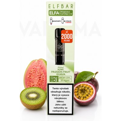 Elf Bar ELFA cartridge 2Pack Kiwi Passion Fruit Guava 20 mg – Hledejceny.cz
