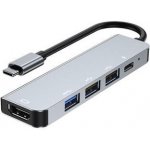 PremiumCord USB-C na HDMI + USB3.0 + 2x USB2.0 + PD(power delivery) adaptér – Sleviste.cz