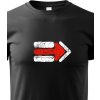 Dětské tričko Canvas dětské tričko Turistická šipka 2080 červená, černá