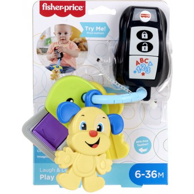 Fisher-Price Baby svazek klíčů štěňátko na baterie CZ Světlo Zvuk pro miminko