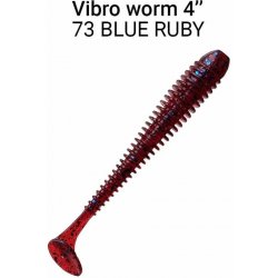 Crazy Fish Vibro worm 10 cm 73 Blue ruby 5 ks