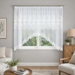 Dekorační oblouková krátká záclona na žabky IWONA 160 bílá 400x160 cm MyBestHome – Hledejceny.cz