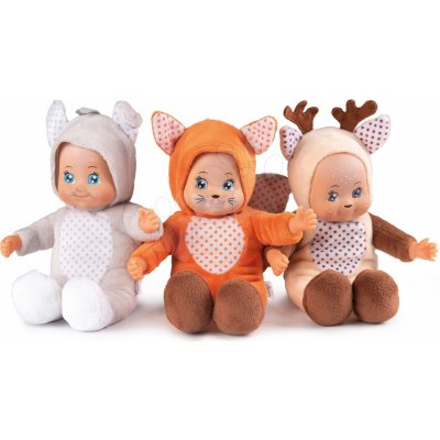 Smoby Sada 3 panenek v kostýmech Mini Animal Doll MiniKiss 20 cm Liška Zajíc a Srnka