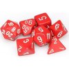 Příslušenství ke společenským hrám Chessex Sada 7 kostek červená/bílá