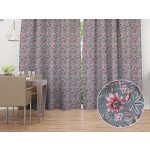Biante Dekorační závěs PML-043 Tropické květy na šedém 145x210 cm – Hledejceny.cz