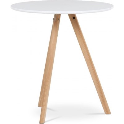 Autronic Jídelní stůl kulatý 70 x 70 bílý AJS106B – Zboží Mobilmania