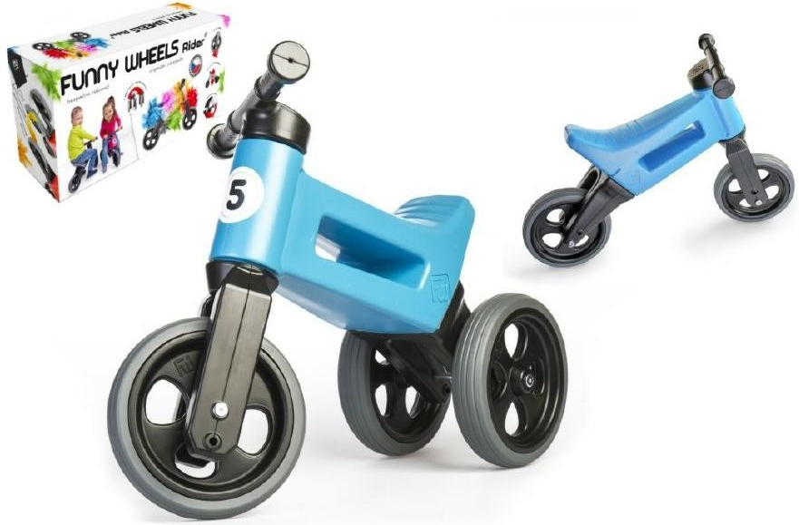 Teddies modré FUNNY WHEELS 2v1 nastavitelná 28/31cm