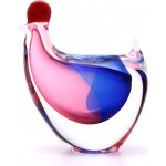 Artcristal Bohemia Skleněná slepice Růžová / Modrá,, 11 cm | České hutní sklo – Hledejceny.cz