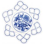 Cibulák vánoční ozdoba vločka 10,4 cm originální cibulákový porcelán Dubí cibulový vzor 10292 – Zboží Dáma