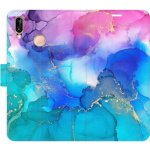 Pouzdro iSaprio Flip s kapsičkami na karty - BluePink Paint Huawei P20 Lite