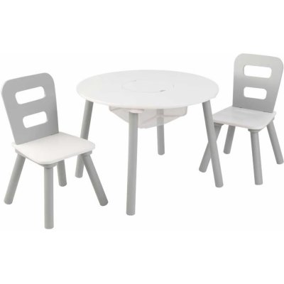 Kidkraft Set stůl a 2 židle bílošedý – Zboží Mobilmania