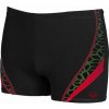 Koupací šortky, boardshorts Arena MICROCARBONITE SHORT plavky black red leaf