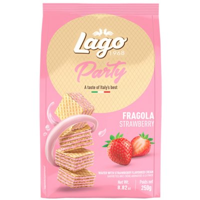 Gastone Lago Party mix oplatky s příchutí jahod 250 g – Sleviste.cz