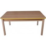 Hajdalánek Stolová deska 120 x 80 cm s rádiusem pro mateřské školy hrana: žlutá – Sleviste.cz