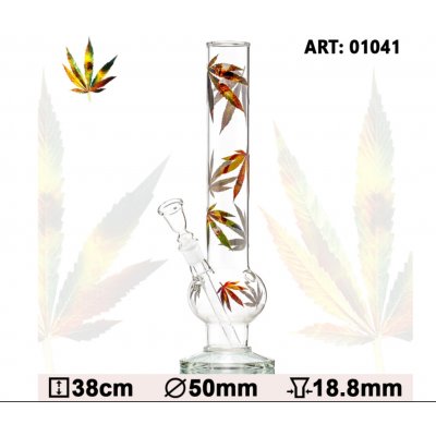 Bouncer Multi Leaf Skleněný bong colored 38 cm – Zboží Dáma