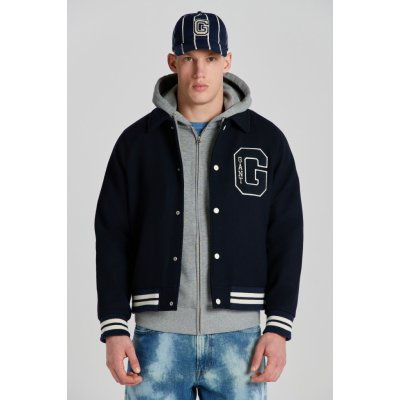 Gant Wool Varsity Jacket modrá – Zboží Mobilmania