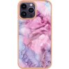 Pouzdro a kryt na mobilní telefon Apple PROTEMIO 86059 IMD MARBLE Ochranný pro Apple iPhone 16 Pro PINK