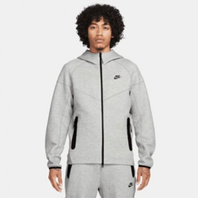 Nike Sportswear Tech Fleece Windrunner volnočasová mikina šedá – Zboží Mobilmania