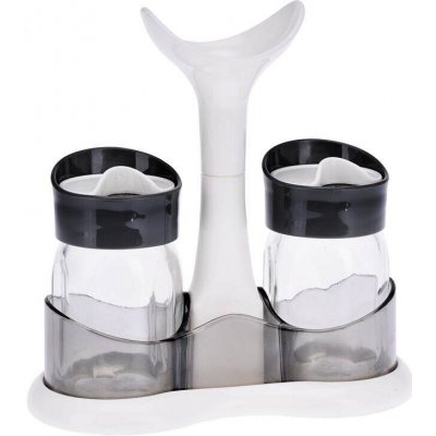 Excellent Solnička a pepřenka ve stojanu sklo plast – Zboží Mobilmania