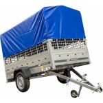 UNITRAILER GARDEN 230 KIPP s pletivovými bočnicemi, rámem H-800 a modrou plachtou – Hledejceny.cz