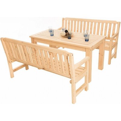 DEOKORK Masivní zahradní sestava z borovice LONDON 1+2 (32 mm) 150 cm – Hledejceny.cz