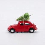 House Doctor Vánoční autíčko Mini Xmas Car Red červená barva kov – Sleviste.cz