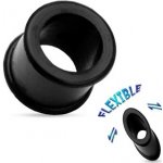 Šperky4U silikonový tunel do ucha černý TN01035-16 – Zboží Dáma