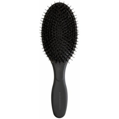 Olivia Garden Expert Care Oval Black Label oválný kartáč na vlasy s kančími a nylonovými štětinami černý – Zboží Dáma