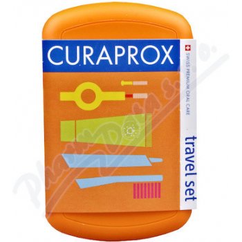 Curaprox Travel set stejnobarevný mix náhradních hlavic magenta 2 ks