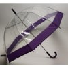Deštník 1066 deštník holový průhledný fialový