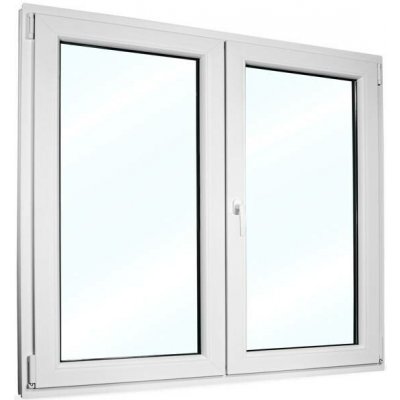 SkladOken.cz Okno dvoukřídlé se štulpem 145x130 cm bílé PRAVÉ – Sleviste.cz