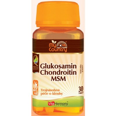 Vitaharmony Glukosamin + Chondroitin žraločí + MSM 30 tablet – Zboží Mobilmania