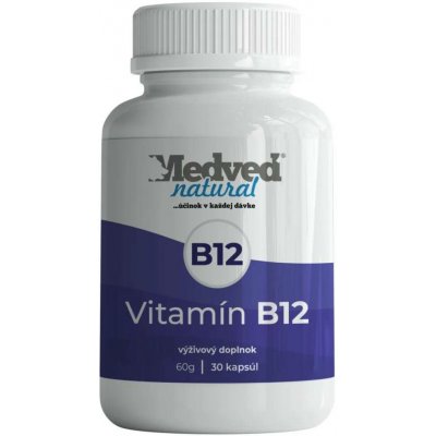 Medveď natural Vitamín B12 30 kapslí – Hledejceny.cz