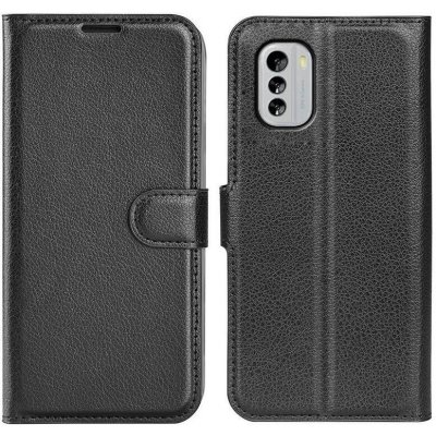 Litchi peněženkové na mobil Nokia G60 5G - černé – Sleviste.cz