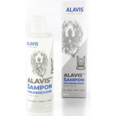 ALAVIS CHLORHEXIDIN šampon pro psy kočky fretky koně 250 ml – Sleviste.cz